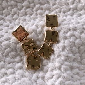 J.Crew Triple Square Drop Earrings